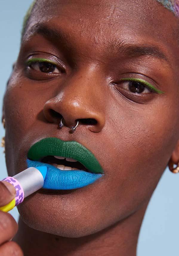 Lucky Me | SOFT TOUCH LIPSTICK - Beserk - all, christmas, christmas cosmetics, colour:green, cosmetics, dark green, discountapp, emerald green, fp, googleshopping, goth, gothic cosmetics, green, halloween cosmetics, halloween makeup, jun23, labelnew, labelvegan, LCSO0735903, lime crime cosmetics, lip, lips, lipstick, make up, makeup, R150623, special effects makeup, vegan