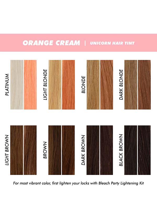 Orange Cream | UNICORN HAIR COLOUR TINT - Beserk - all, colour:orange, coral, cosmetics, discountapp, dye, dyes, fp, googleshopping, gothic cosmetics, hair, hair color, hair colour, hair colours, hair dye, hair dyes, hair orange, hair products, halloween cosmetics, jun23, labelnew, labelvegan, LCSO0735903, lime crime cosmetics, lime crime hair, orange, peach, R150623, vegan