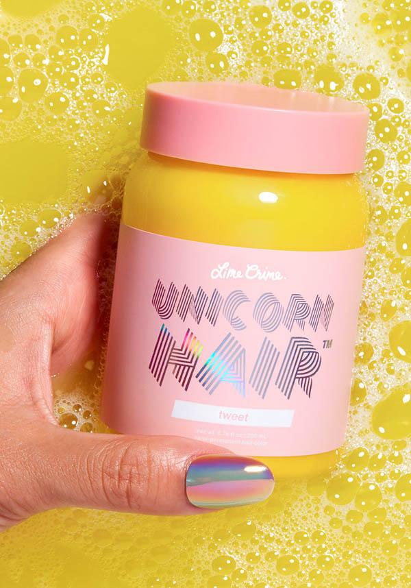 Tweet | UNICORN HAIR COLOUR TINT - Beserk - all, clickfrenzy15-2023, cosmetics, cruelty free, discountapp, dye, fp, hair colour, hair dye, labelsale, labelvegan, lime crime, lime crime hair, repriced010623, vegan, yellow