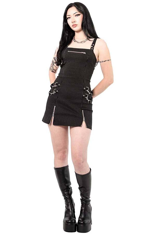 Gangsta Pranksta Annette | PINSTRIPED DRESS