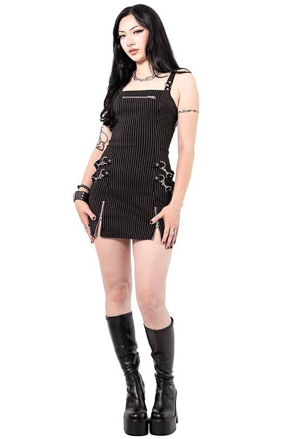 Gangsta Pranksta Annette | PINSTRIPED DRESS