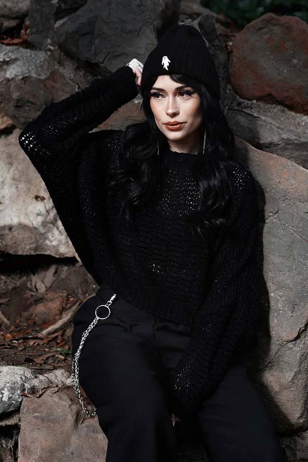 Midnight Black Ghostie | BEANIE