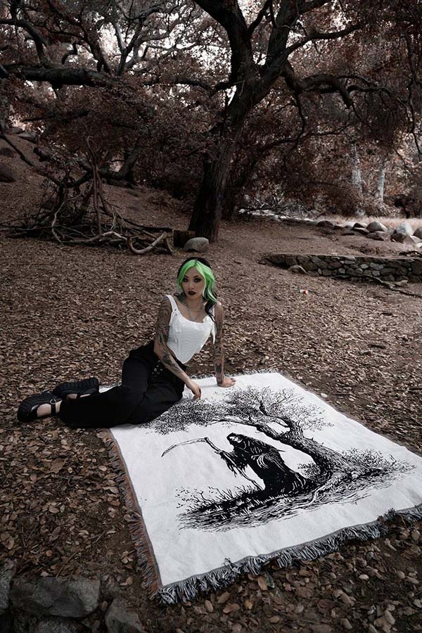 Scythe & Silence Woven | TAPESTRY BLANKET
