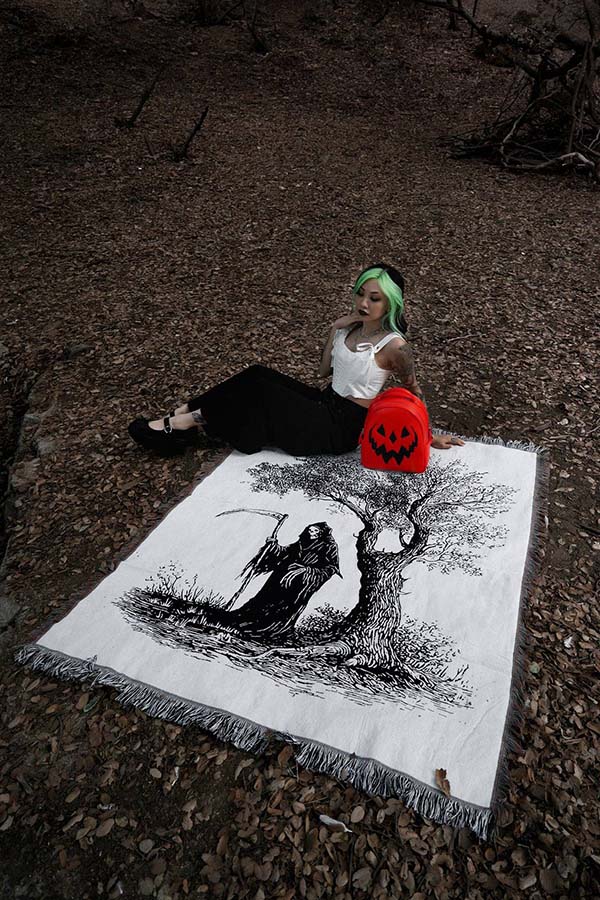 Scythe & Silence Woven | TAPESTRY BLANKET