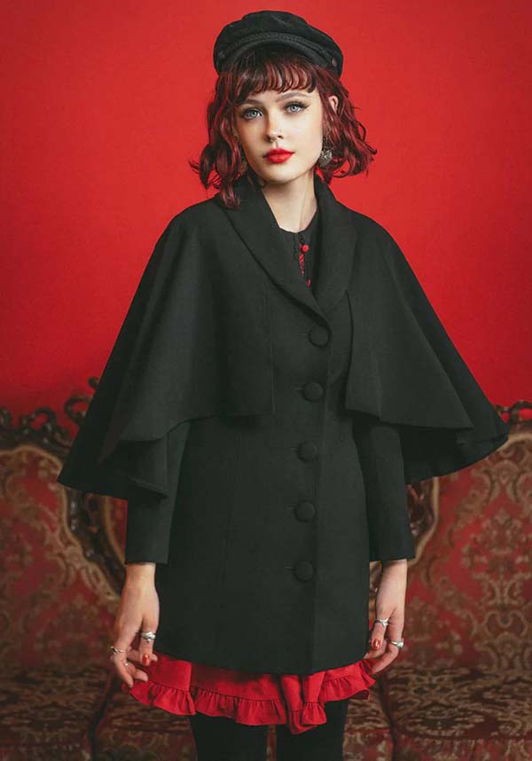Lively Ghosts | The Nevermore Caped Coat | BESERK Australia