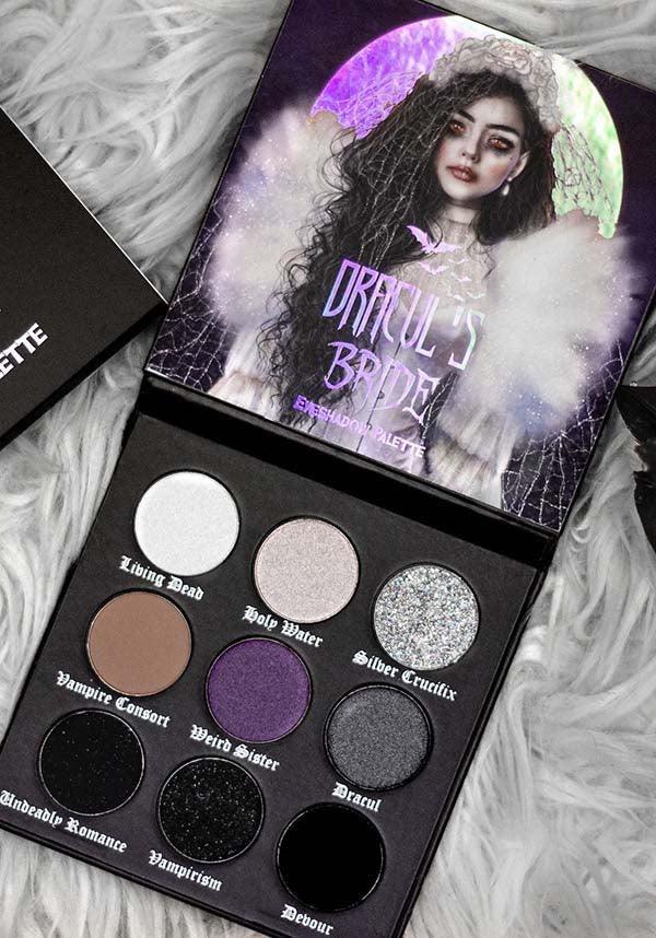 Dracul's Bride | EYESHADOW PALETTE` - Beserk - all, black, christmas gift, christmas gifts, clickfrenzy15-2023, cosmetics, discountapp, eyes, eyeshadow, eyeshadow pressed, feb22, fp, gift, gift idea, gift ideas, gifts, goth, gothic, gothic cosmetics, gothic gifts, halloween makeup, labelvegan, LL102, make up, makeup, palette, R240222, vegan
