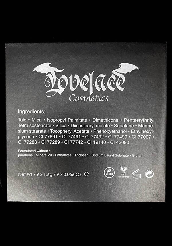 Dracul&#39;s Bride | EYESHADOW PALETTE` - Beserk - all, black, christmas gift, christmas gifts, clickfrenzy15-2023, cosmetics, discountapp, eyes, eyeshadow, eyeshadow pressed, feb22, fp, gift, gift idea, gift ideas, gifts, goth, gothic, gothic cosmetics, gothic gifts, halloween makeup, labelvegan, LL102, make up, makeup, palette, R240222, vegan