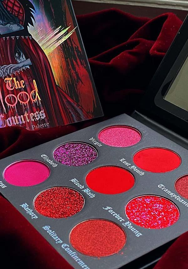 The Blood Countess | EYESHADOW PALETTE` - Beserk - all, all ladies, bright pink, clickfrenzy15-2023, colour:pink, cosmetics, dec21, deep red, discountapp, eye, eyes, eyeshadow, eyeshadow pressed, fp, glitter, goth, gothic, labelvegan, ladies, light pink, LL101, make up, makeup, palette, pink, R171221, red, shimmer, vegan