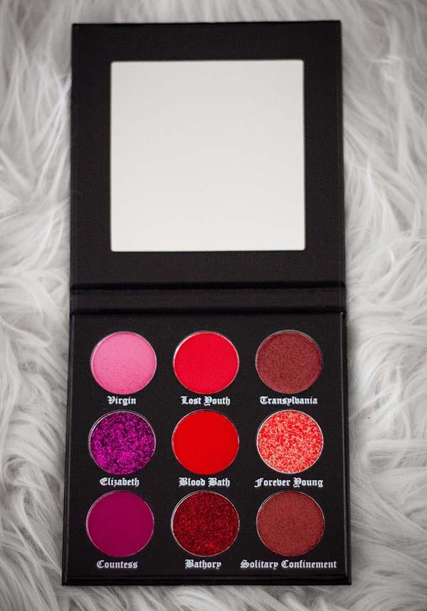 The Blood Countess | EYESHADOW PALETTE` - Beserk - all, all ladies, bright pink, clickfrenzy15-2023, colour:pink, cosmetics, dec21, deep red, discountapp, eye, eyes, eyeshadow, eyeshadow pressed, fp, glitter, goth, gothic, labelvegan, ladies, light pink, LL101, make up, makeup, palette, pink, R171221, red, shimmer, vegan