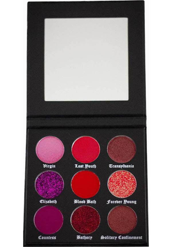 The Blood Countess | EYESHADOW PALETTE` - Beserk - all, all ladies, bright pink, clickfrenzy15-2023, colour:pink, cosmetics, dec21, deep red, discountapp, eye, eyes, eyeshadow, eyeshadow pressed, fp, glitter, goth, gothic, labelvegan, ladies, light pink, LL101, make up, makeup, palette, pink, R171221, red, shimmer, vegan