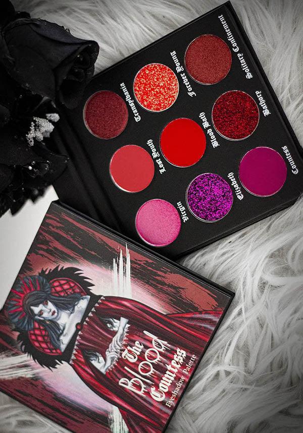 The Blood Countess | EYESHADOW PALETTE` - Beserk - all, all ladies, bright pink, clickfrenzy15-2023, colour:pink, cosmetics, dec21, deep red, discountapp, eye, eyes, eyeshadow, eyeshadow pressed, fp, glitter, goth, gothic, labelvegan, ladies, light pink, LL101, make up, makeup, palette, pink, R171221, red, shimmer, vegan