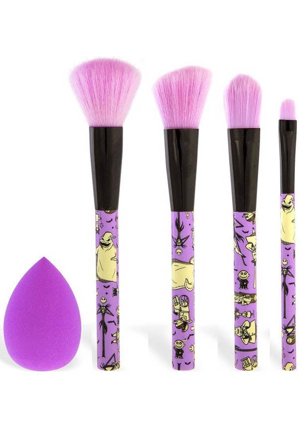Disney Nightmare Before Christmas | COSMETIC BRUSH SET - Beserk - all, brush, brushes, brushes and tools, christmas gift, christmas gifts, clickfrenzy15-2023, cosmetics, cpgstinc, discountapp, disney, FF13521, fine fragrance company, fp, gift, gift idea, gift ideas, gift set, gifts, googleshopping, make up, makeup, makeup brush, makeup tools, nightmare before christmas, oct22, pop culture, R201022, set, sponge, the nightmare before christmas, tools, tools and brushes