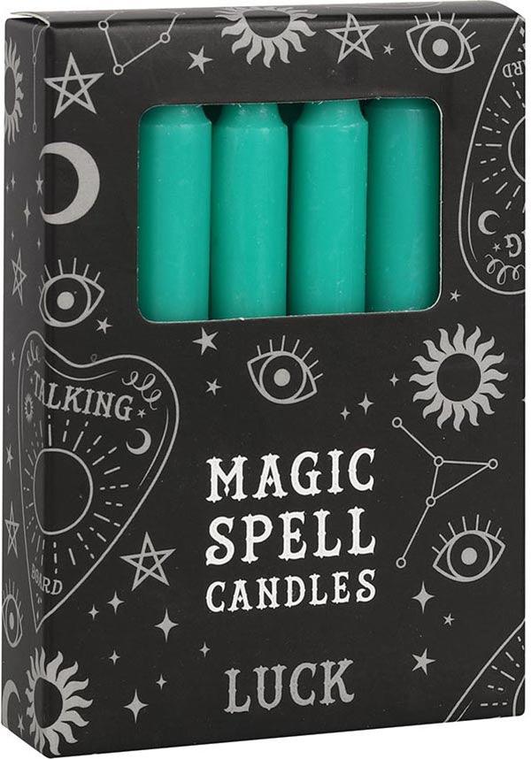 Green Luck Spell | CANDLES [PACK OF 12]` - Beserk - 420sale, all, candle, candles, clickfrenzy15-2023, discountapp, fp, gifts, gothic, gothic gifts, gothic homewares, green, home, homeware, homewares, labelvegan, lighting, lucky, magic, magical, may19, somethingdifferent, vegan, witch, witchcraft, witches