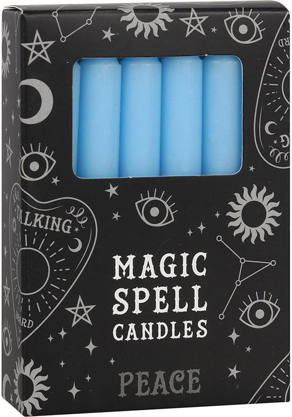 Light Blue Peace Spell | CANDLES [PACK OF 12]` - Beserk - all, blue, candle, candles, clickfrenzy15-2023, discountapp, fp, gifts, gothic, gothic gifts, gothic homewares, home, homeware, homewares, labelvegan, lighting, magic, magical, may19, somethingdifferent, vegan, witch, witchcraft, witches