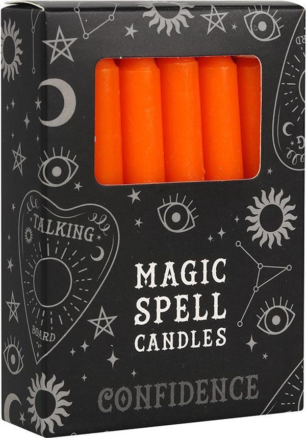 Orange Confidence Spell | CANDLES [PACK OF 12]* - Beserk - all, aug19, candle, candles, clickfrenzy15-2023, discountapp, eofy2023, eofy2023wed21-20, gothic gifts, gothic homewares, home, homeware, homewares, labelvegan, magic, magical, orange, sale, somethingdifferent, vegan, witch, witchcraft, witches