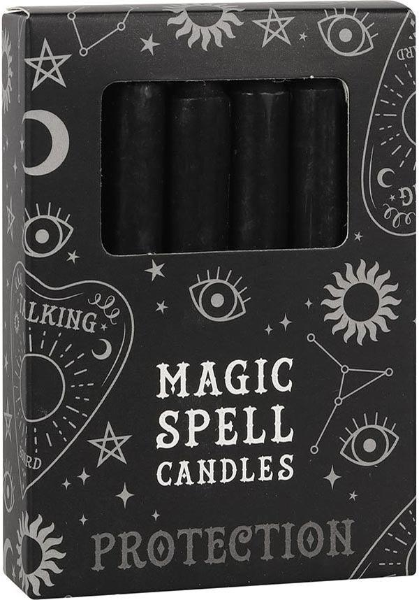 Protection [Black] | SPELL CANDLES [PACK OF 12] - Beserk - all, black, candle, candles, CANSPELW, clickfrenzy15-2023, discountapp, fp, gothic, gothic gifts, gothic homewares, halloween, halloween homewares, home, homeware, homewares, labelvegan, lighting, magic, magical, malmar, mar19, somethingdifferent, vegan, witchcraft