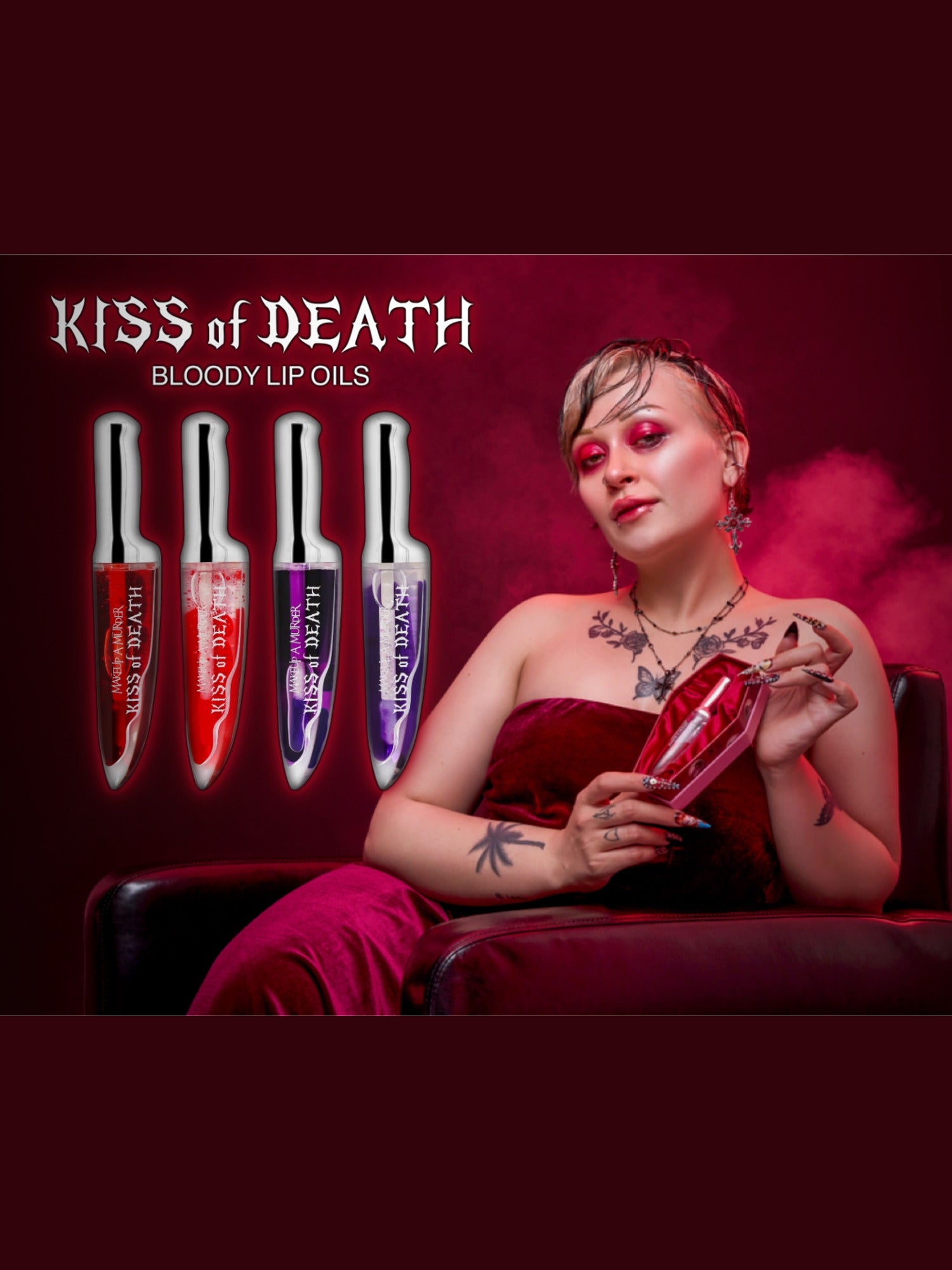 Kiss of Death [Grave Queen] Bloody | LIP OIL | Beserk Australia