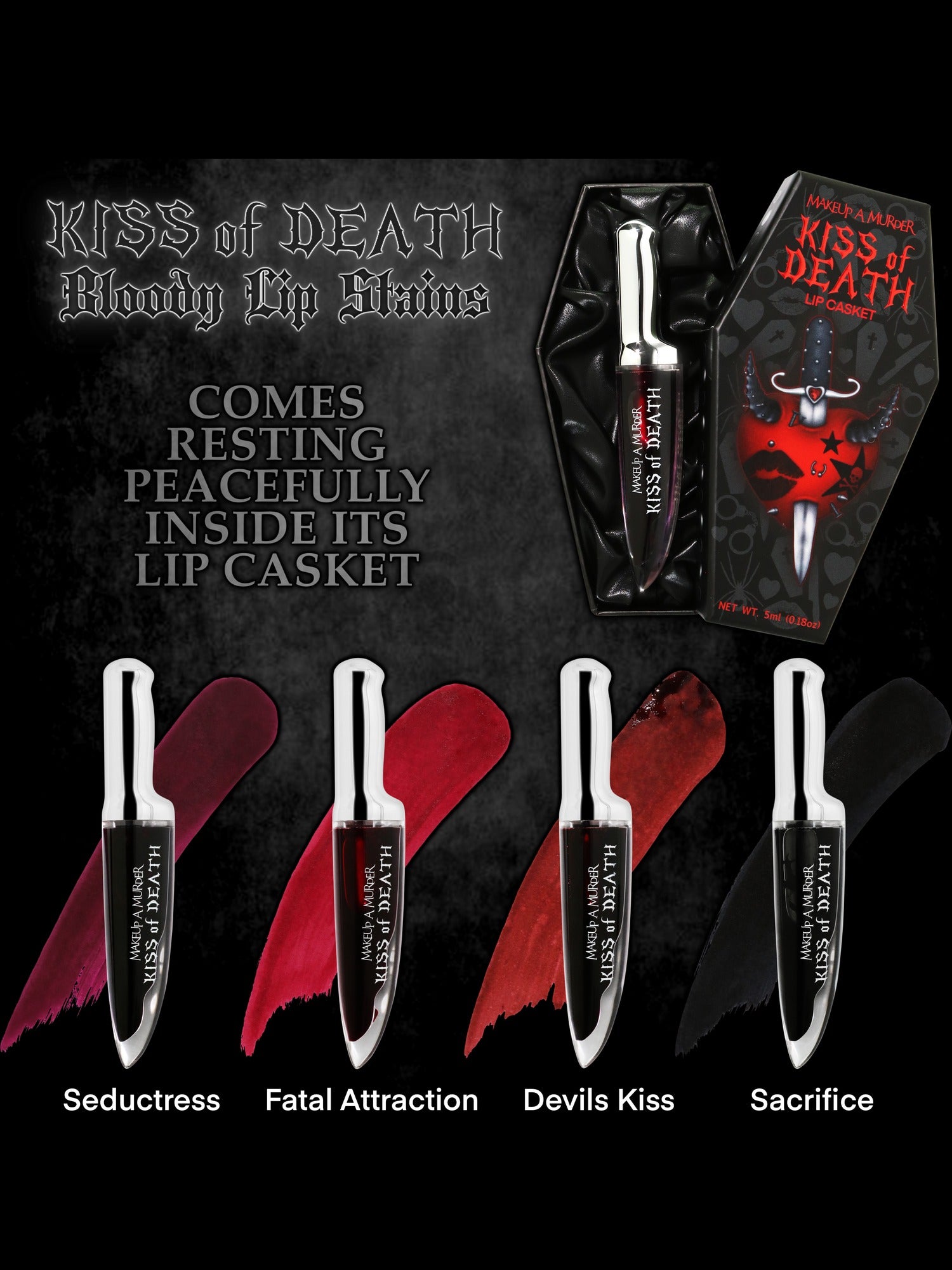 Kiss Of Death [Seductress] Blood | LIP STAIN | Beserk Australia