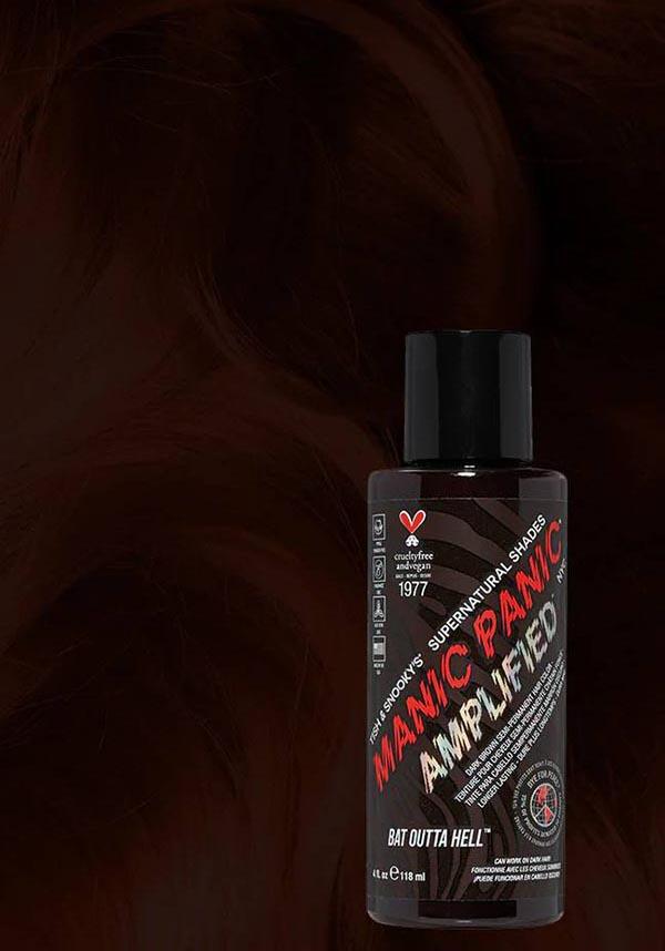 Bat Outta Hell | AMPLIFIED COLOUR - Beserk - all, brown, clickfrenzy15-2023, cosmetics, dark brown, discountapp, fp, googleshopping, hair, hair brown, hair colour, hair colours, hair dye, hair dyes, hair products, jan23, labelvegan, manic panic, manic panic hair, MP0155344, R260123, vegan