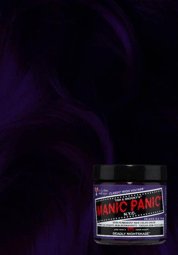 Deadly Nightshade | CLASSIC COLOUR - Beserk - all, black, clickfrenzy15-2023, cosmetics, discountapp, fp, goth, gothic cosmetics, hair, hair colour, hair colours, hair dye, hair dyes, hair purple, hair violet, labelvegan, manic panic, manic panic hair, mar21, vegan