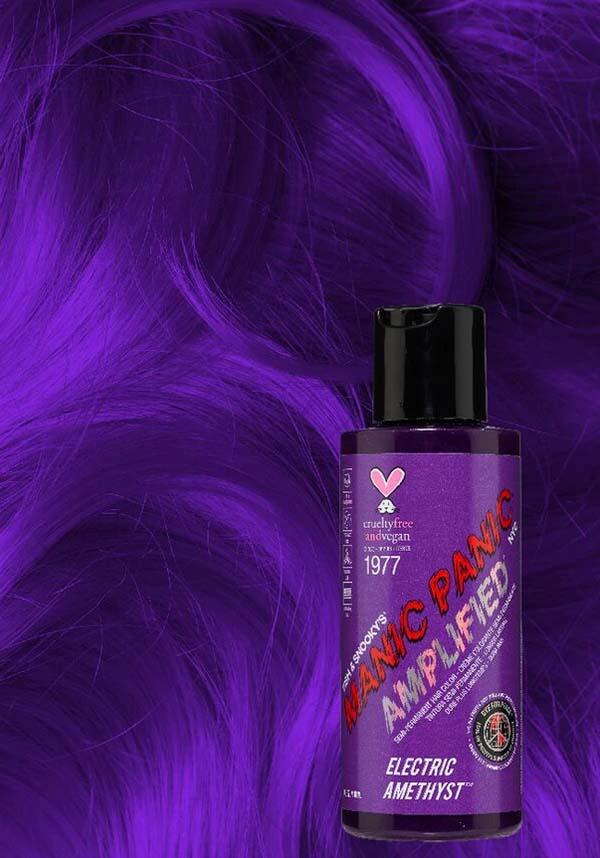 Electric Amethyst | AMPLIFIED COLOUR - Beserk - all, bright purple, clickfrenzy15-2023, cosmetics, discountapp, fp, gothic cosmetics, hair, hair colour, hair colours, hair dye, hair dyes, hair purple, hair violet, halloween cosmetics, labelvegan, manic panic, manic panic hair, mar21, mermaid, purple, vegan