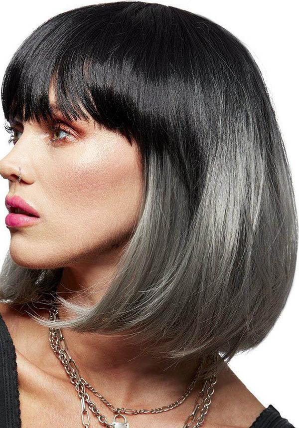 Glam Doll [Alien Grey Ombre] | WIG - Beserk - all, all ladies, bangs, black, bob, clickfrenzy15-2023, cosmetics, cosplay, costume, cpgstinc, discountapp, fp, fringe, gray, grey, hair, hair grey, halloween, halloween cosmetics, halloween costume, hats and hair, ladies, manic panic, manic panic hair, ombre, R260921, sep21, short, SMI5000007447, smiffys, wig, wigs