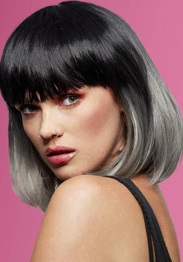 Glam Doll [Alien Grey Ombre] | WIG - Beserk - all, all ladies, bangs, black, bob, clickfrenzy15-2023, cosmetics, cosplay, costume, cpgstinc, discountapp, fp, fringe, gray, grey, hair, hair grey, halloween, halloween cosmetics, halloween costume, hats and hair, ladies, manic panic, manic panic hair, ombre, R260921, sep21, short, SMI5000007447, smiffys, wig, wigs