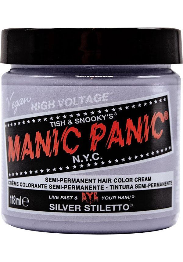 Silver Stiletto | CLASSIC COLOUR - Beserk - all, clickfrenzy15-2023, cosmetics, cpgstinc, discountapp, dye, ebaymp, fp, grey, hair, hair colour, hair dye, hair silver, labelvegan, manic panic, manic panic hair, mar19, silver, vegan