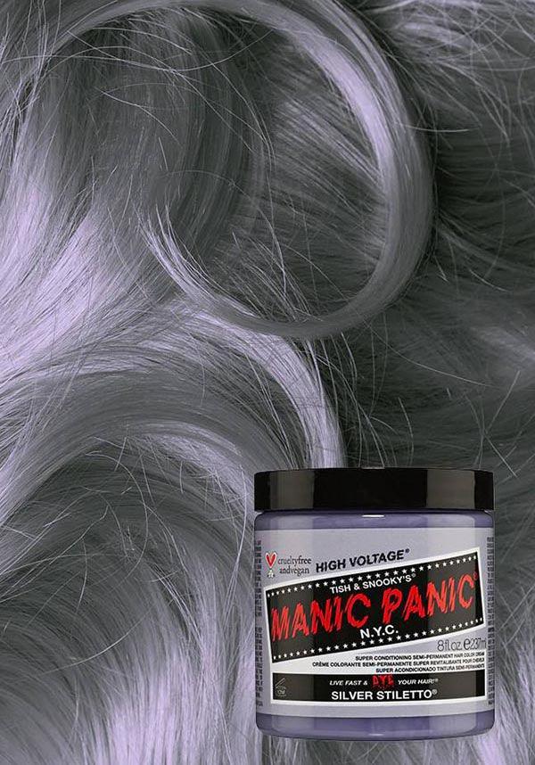 Silver Stiletto | CLASSIC COLOUR [XL] - Beserk - all, aug22, clickfrenzy15-2023, cosmetics, cruelty free, cruetly free, discountapp, fp, hair colour, hair colours, hair dye, hair dyes, hair grey, hair products, hair silver, hair toner, labelvegan, manic panic, manic panic cosmetics, manic panic hair, MP0153486, R310822, toner, vegan