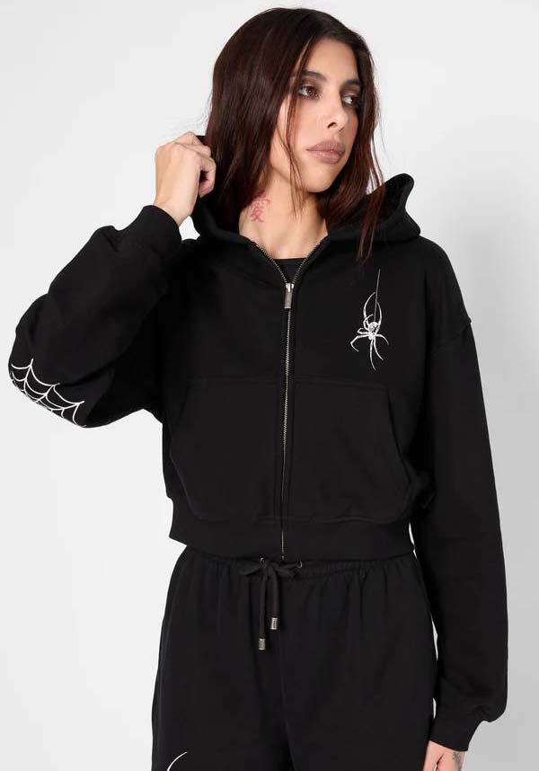 Spinnerette | CROPPED ZIP HOODIE