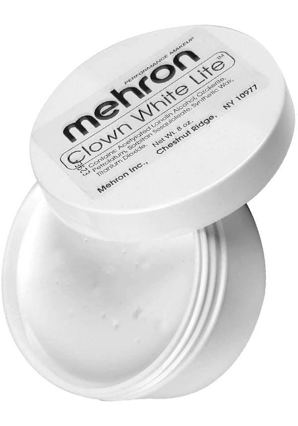 Clown White Lite | FOUNDATION [200g] - Beserk - all, aug18, body, clickfrenzy15-2023, cosmetics, cosplay, cpgstinc, discountapp, face, face paint, foundation, fp, halloween, halloween cosmetics, halloween makeup, mehron makeup, sfx, special effects, special effects makeup, special fx makeup, tomfoolery, white