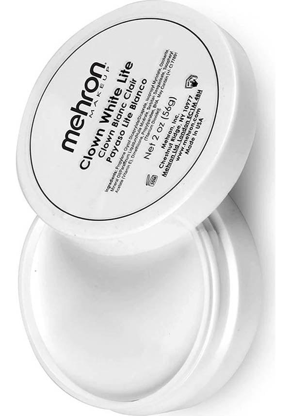 Clown White Lite | FOUNDATION [56g] - Beserk - all, aug18, body, clickfrenzy15-2023, cosmetics, cosplay, cpgstinc, discountapp, face, face paint, foundation, fp, gothic, halloween, halloween makeup, mehron makeup, repriced260523, special fx makeup, tomfoolery, white