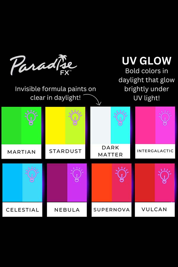Neon UV Glow Paradise Makeup AQ | FACE PAINT PALETTE