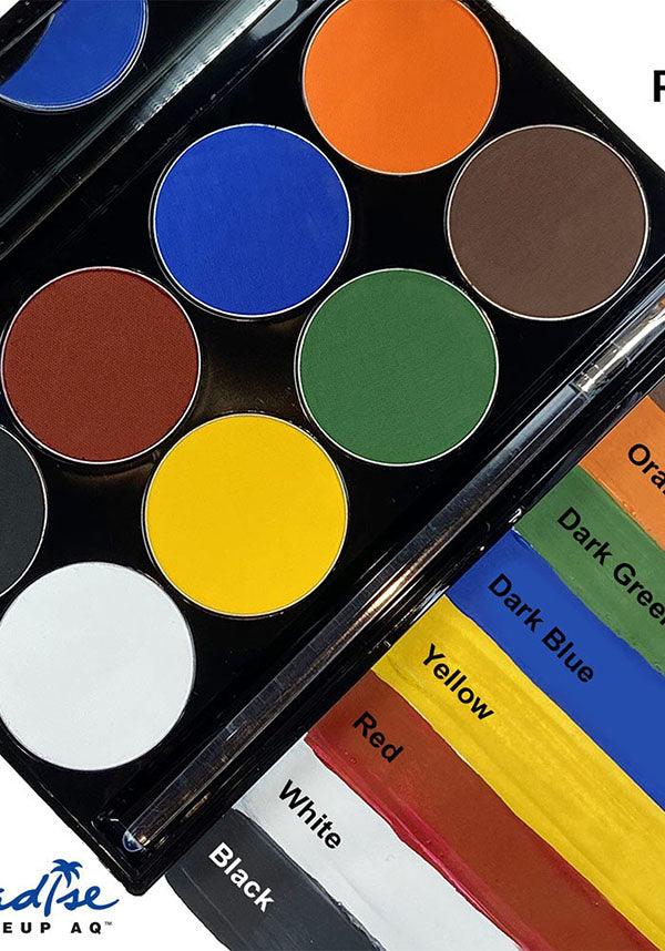 Paradise Makeup AQ [Basic] | FACE PAINT PALETTE - Beserk - all, black, body, clickfrenzy15-2023, cosplay, costume, cpgstinc, discountapp, face, face paint, fp, gothic, halloween, halloween cosmetics, halloween costume, halloween makeup, labelvegan, make up, makeup, mehron makeup, multicolour, oct20, palette, R041020, special effects, special effects makeup, special fx makeup, tomfoolery, vegan