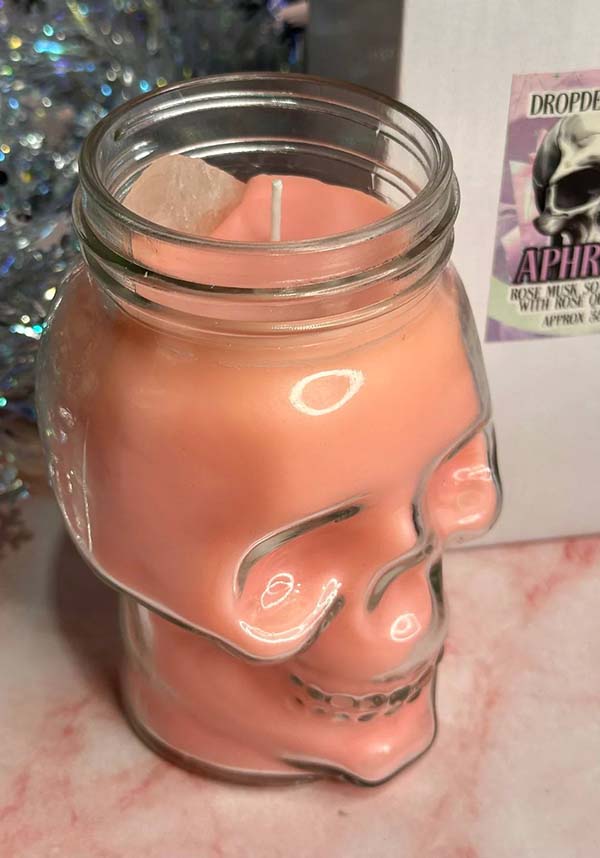 Aphrodite Rose Musk | SKULL JAR CANDLE*