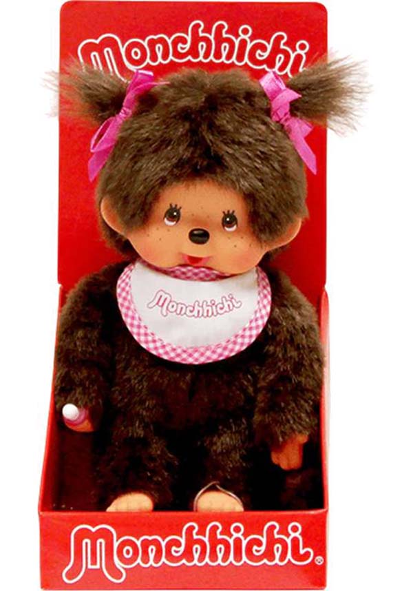 Monchhichi: Girl Classic Pink Plush Doll - Online Australia
