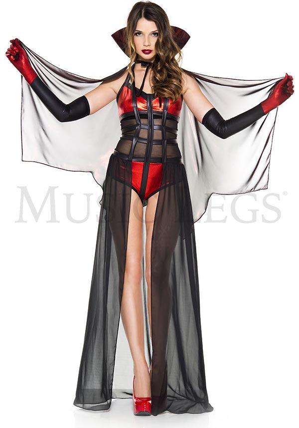 Bloody Vixen Vampire | COSTUME* - Beserk - all, all clothing, all ladies clothing, black, BNK5769, bravenkrazy, capelet, clickfrenzy15-2023, clothing, costume, cpgstinc, discountapp, feb23clearance-musiclegs20, googleshopping, halloween, halloween clothing, halloween costume, ladies clothing, mysterypack2023, oct22, R121022, red, sale, see through, sheer, shiny, SPECIAL, spooky, vampire