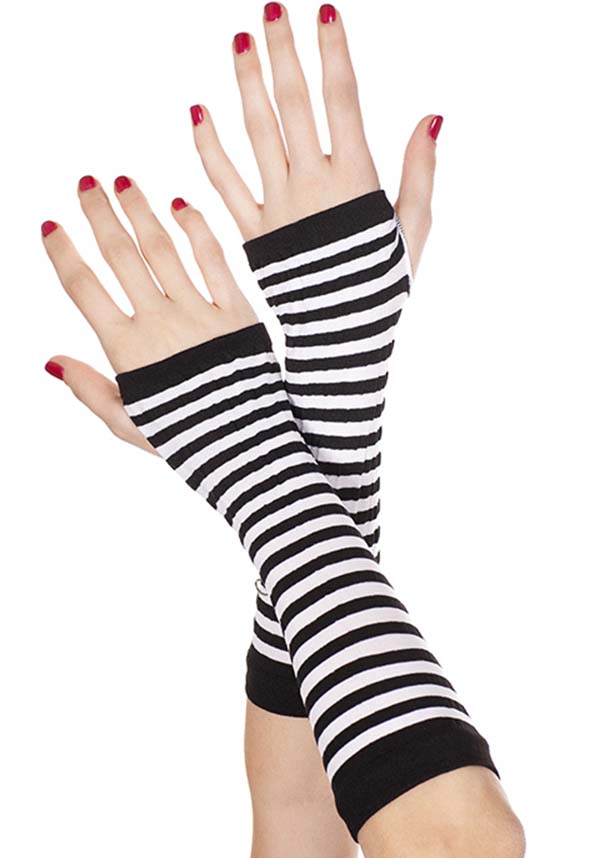 Opaque Striped [Black/White] | ARM WARMERS