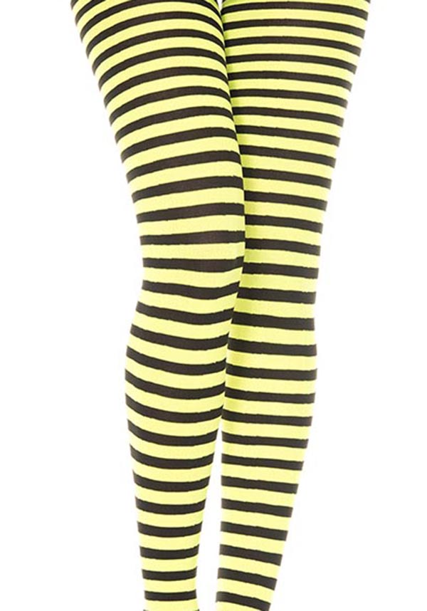 Striped [Black/Neon Yellow] | TIGHTS