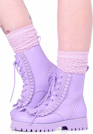 Cakewalk [Lavender] | COMBAT BOOTS