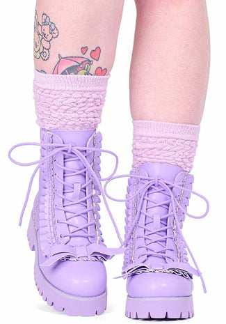 Cakewalk [Lavender] | COMBAT BOOTS