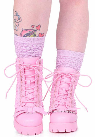 Cakewalk [Pink] | COMBAT BOOTS