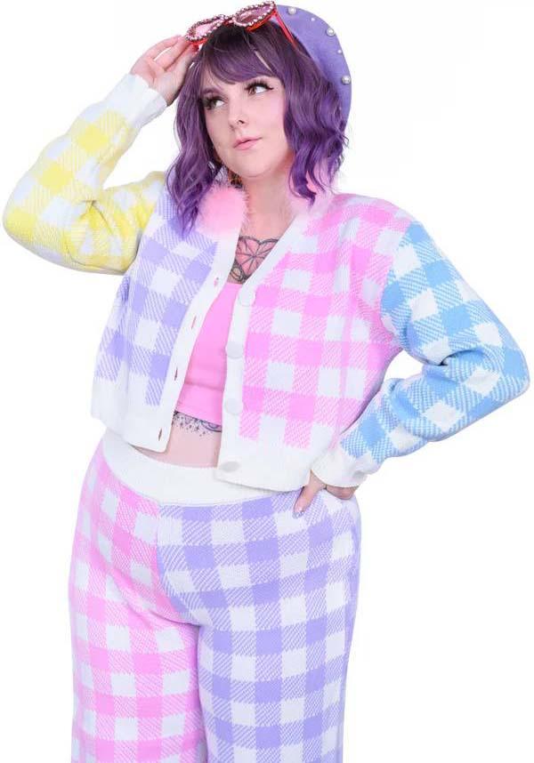 Charlie Gingham | CROPPED CARDIGAN*
