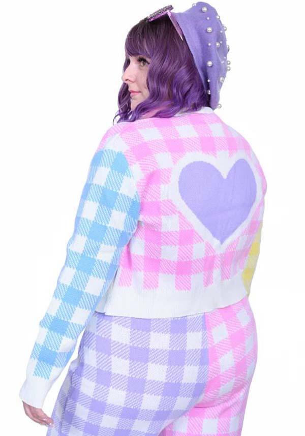 Charlie Gingham | CROPPED CARDIGAN*