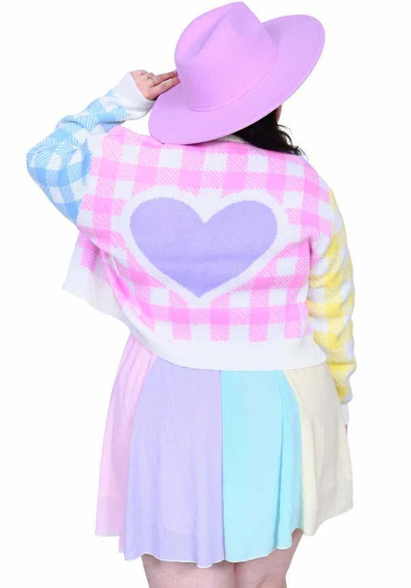 Charlie Gingham | CROPPED CARDIGAN*