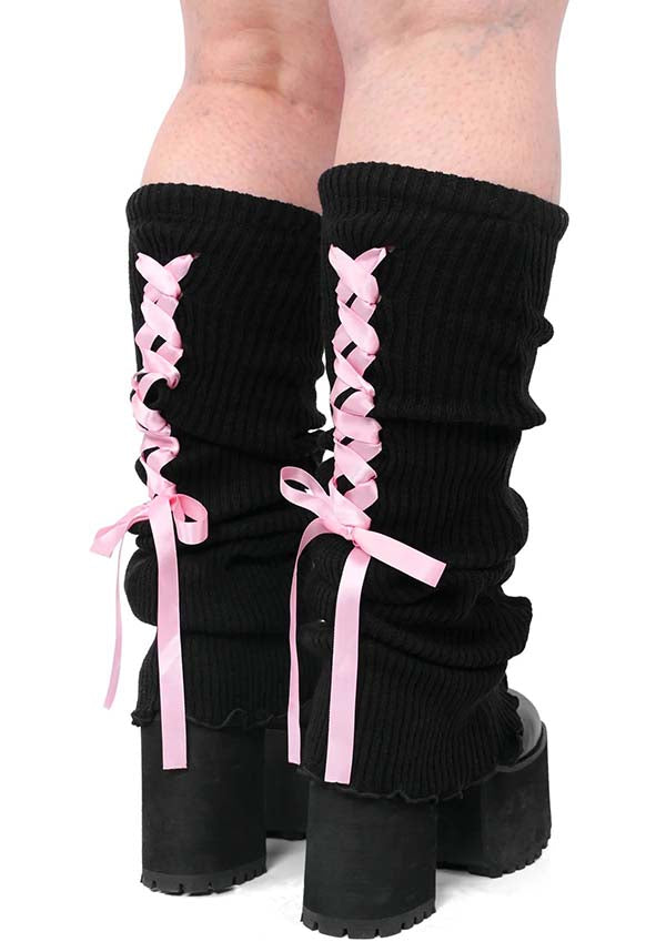 Laced Up [Black/Pink] | LEGWARMERS