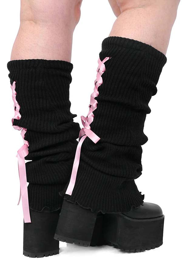 Laced Up [Black/Pink] | LEGWARMERS