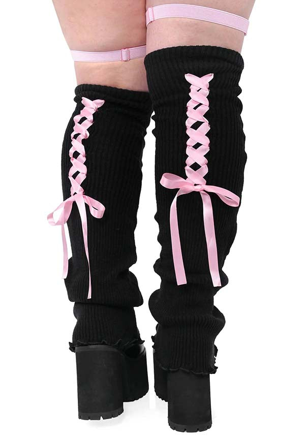 Laced Up [Black/Pink] | LEGWARMERS