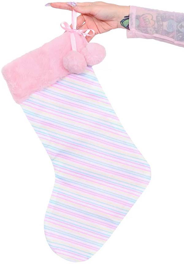 Pastel Candy Cane | HOLIDAY STOCKING*
