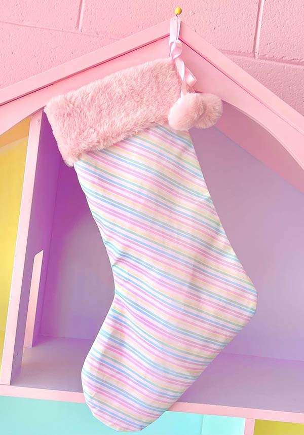 Pastel Candy Cane | HOLIDAY STOCKING*